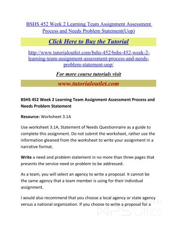problem statement template problem statement example